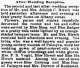 After-Wedding Reception story (Buffalo Evening News, 15 Feb 1895, page 2)